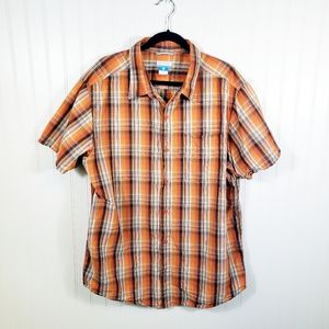 Columbia Orange Plaid Shirt